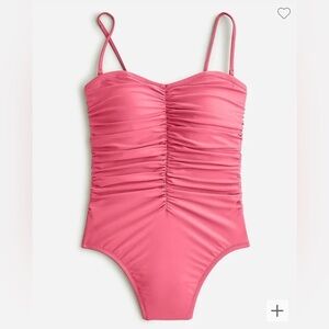J.Crew Ruched Sweetheart One Piece Pink Size 24
